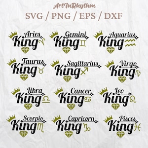 Bundle svg signe du zodiaque, les rois sont nés, Bélier Taureau Gémeaux Cancer Lion Vierge Balance Scorpion Sagittaire Capricorne Verseau Poissons