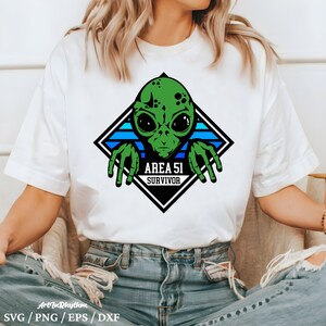 Area 51 Survivor Svg, Alien Svg, Green Alien Svg, Area 51 Svg, Alien ...