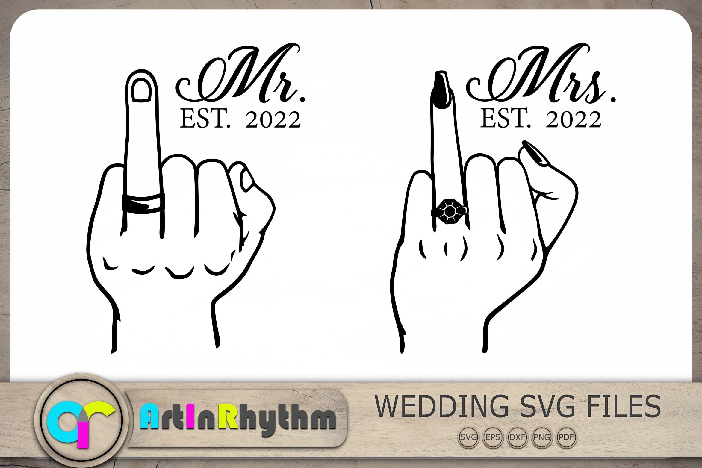 Mr And Mrs Middle Finger SVG, Wedding Fingers SVG | lupon.gov.ph