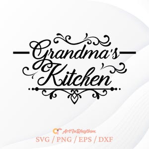 Kitchen Svg, Grandma&#39;s Kitchen Svg, Charcuterie Board Svg, Chopping Board Svg, Apron Svg, Grandma Gift Svg, Cooking Svg, Kitchen Decor