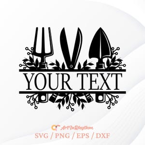 Tuin Svg, tuin Split Frame monogram Svg, tuin monogram Svg, boerderij Svg, boerderij Svg, tuinieren Svg, tuingereedschap Svg, boerderij Svg-bestand
