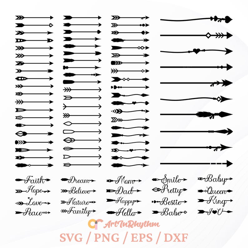 Arrows Svg, Arrow Svg Bundle, Tribal Arrow Svg Files, Arrow Clip Arts ...