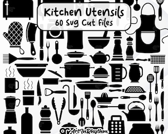 Kitchen Svg, Kitchen Svg Bundle, Kitchen Utensils Svg, Kitchen Tools Svg, Kitchen Clip Arts, Kitchen Svg Files, Baking Utensils Svg