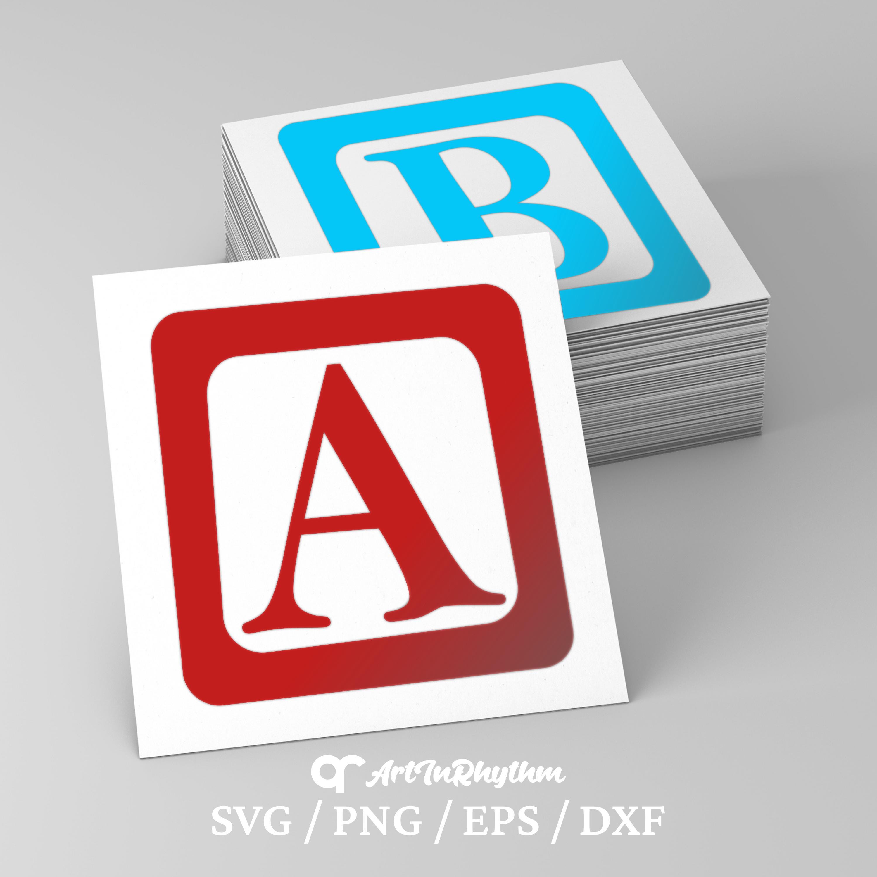 Alphabet Blocks Svg, Baby Block Letters Svg, Block Numbers Svg, Block ...