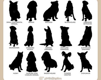 Dog Svg, Dog Silhouettes Svg, Dog Breeds Svg, Dog Svg Files, Dog Cliparts, Dog Svg Bundle, Dog Svg Cut Files, Animals Svg, Dog PNG