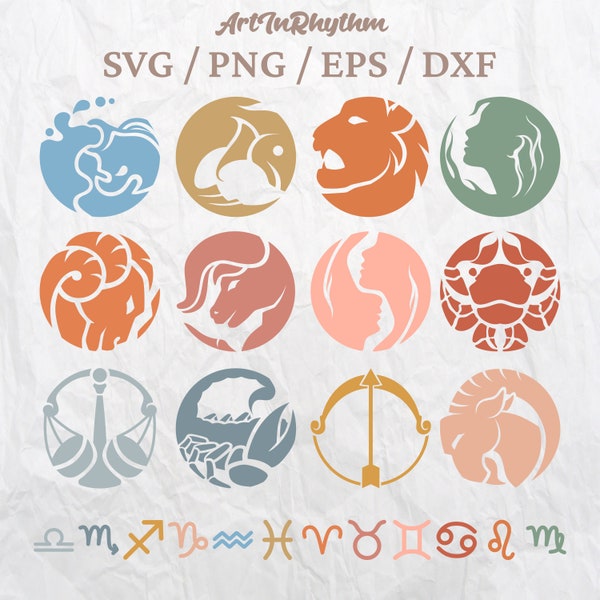 Round Zodiac Sign Svg Bundle, Zodiac Signs Svg, Zodiac Sign Svg Files, Keychain Patterns Svg, Keychain Backgrounds Svg, Astrology Svg