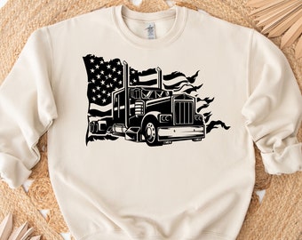 Peterbilt american top flag shirt