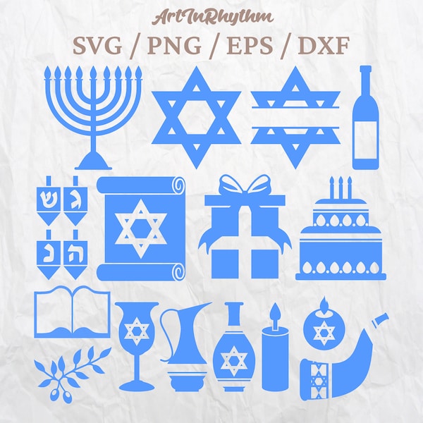 Hanukkah svg bundle, Chanukah svg, Hanukka svg, Jewish Festival svg, Hanukkah elements svg, Hanukkah symbols svg, Menorah svg, Dreidel svg