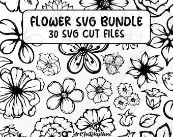 Blumen geschnitten, Blumen-Svg-Bundle, Blumen-Svg-Schnittdateien, Blumen-Clip-Art, Blumen-Svg-Dateien, Blumen PNG, Pflanzen-Svg, Botanisches-Svg, Blumen-Svg