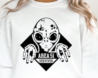 Alien Svg, Area 51 Survivor Svg, Alien Face Svg, Area 51 Svg, Alien Svg File, Alien Cut File, Alien Clipart, Alien Head Svg, UFO Svg