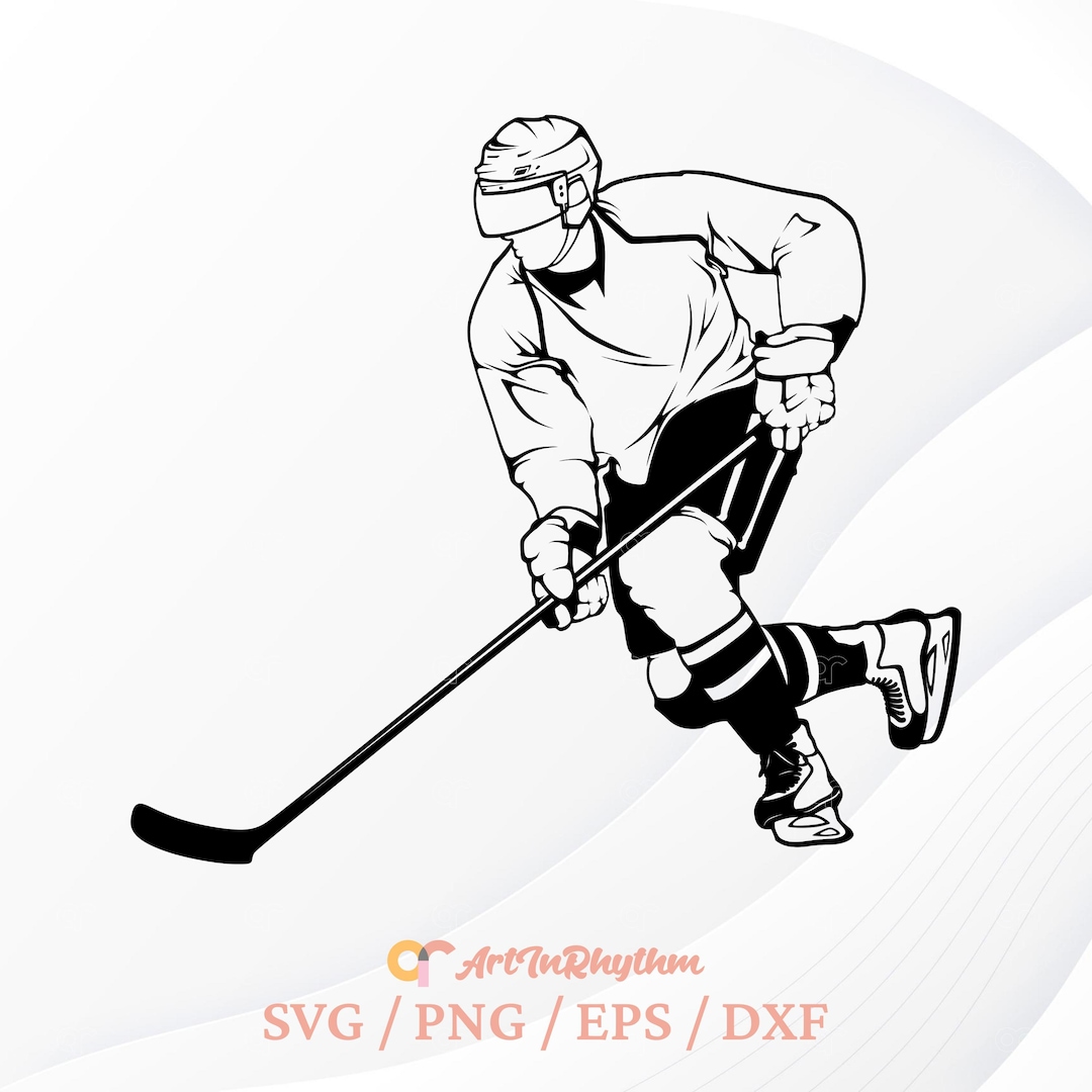 Hockey Svg, Hockey Male Player Svg, Ice Hockey Svg, Hockey Stick Svg