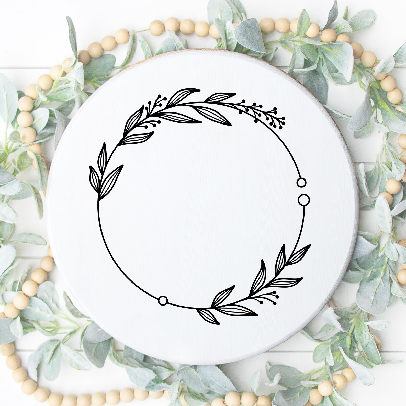 Floral Wreath Svg Floral Circle Frame Svg Circle Monogram Svg Flower ...