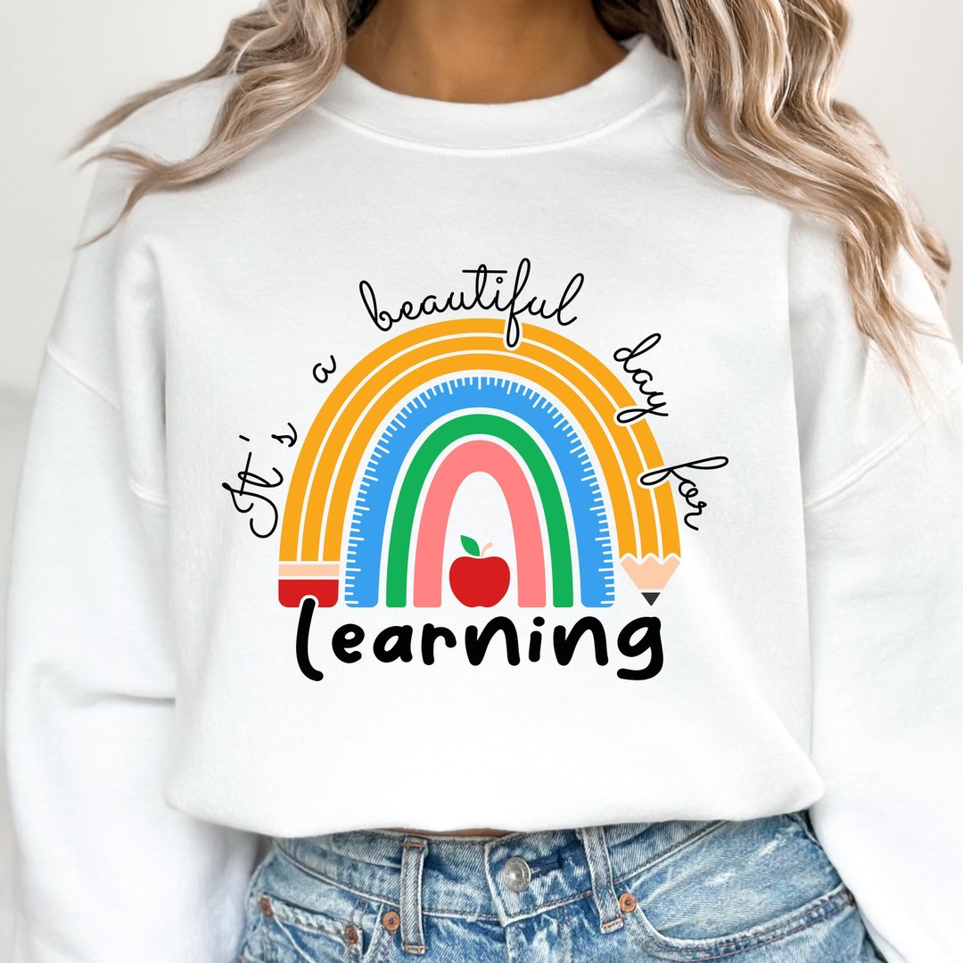 Teacher Svg, It's a Beautiful Day for Learning Svg, Back to School Svg ...