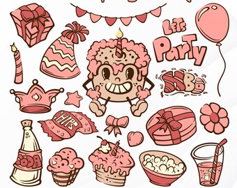 Birthday Svg, Retro Birthday Svg Bundle, Retro Birthday Cliparts, Retro Birthday Svg, Birthday Svg Cut File, Birthday Cake Svg, Birthday PNG