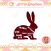 Butcher Meat Chart, Rabbit Meat Chart Svg, Kitchen Meat Chart, Rabbit ...