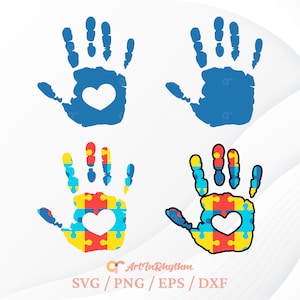 Autismo Svg, Autismo Handprint Svg, Conscientização sobre Autismo Svg, Abril Svg, Design de Camiseta Autismo, Arquivos Svg Autismo, Cliparts Autismo, Quebra-cabeça Autismo Svg