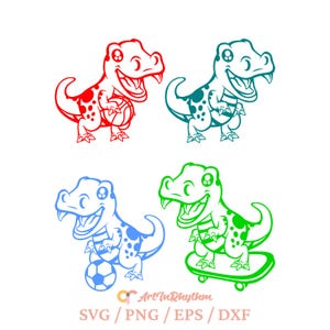 Dinosaurier-Svg-Bundle, Dino-Svg, Tyrannosaurus Rex, Trex-Svg-Shirt, Dinosaurier-Aufkleber, Basketball-Svg, Fußball-Svg, Skateboard-Svg, Sport