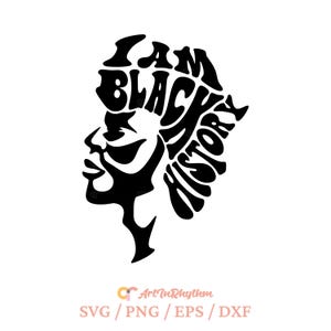 Black History Svg, I am black history Svg, Black History Month Svg, Juneteenth Svg, Black Pride Svg, Black Lives Matter Svg, Afro Man Svg