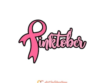Pink Ribbon Svg, Breast Cancer Awareness Svg, Pinktober Svg, Cancer Awareness Svg, Ribbon Svg, Breast Cancer Ribbon Svg, Fight Cancer Svg