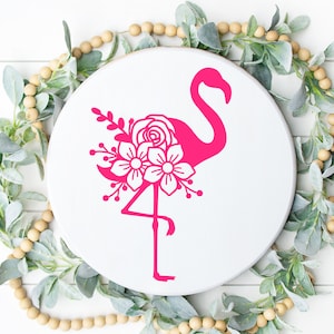 Flamant rose, svg flamant rose, fichiers coupés flamant rose, flamant rose floral, silhouette flamant rose, impression flamant rose, fichiers svg flamant rose, fichier svg chat mignon gratuit