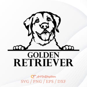 Dog Svg, Golden Retriever Svg, Golden Retriever Svg File, Dog Monogram Svg, Dog Svg File, Dog Clipart, Dog Svg Cut File, Pet Svg, Animal Svg