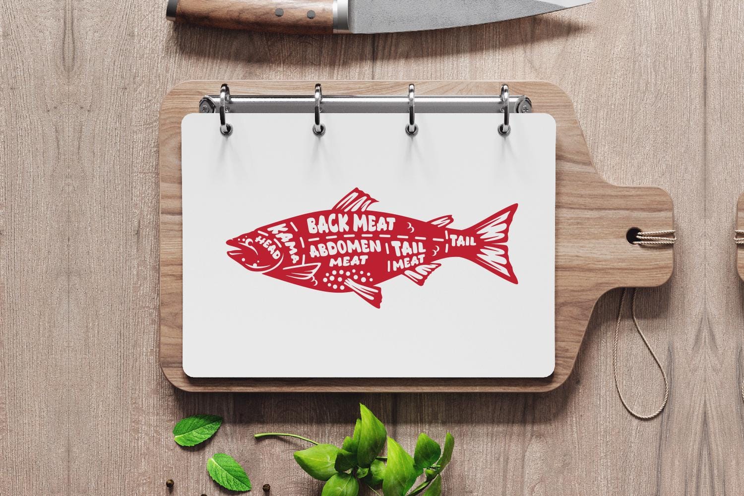 Fish Butcher Meat Cut Chart Svg, Charcuterie Board, Chopping Board ...