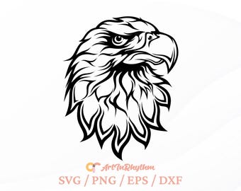 Eagle Svg, Eagle Head Svg, American Eagle Svg, Bald Eagle Svg, Eagle Face Svg, Eagle Svg Cut File, Eagle Clipart, Eagle Face Svg File