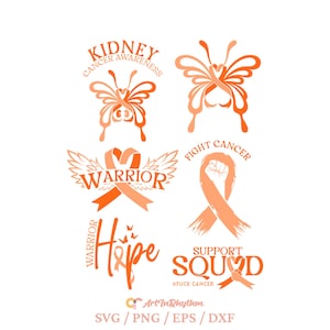 腎臓がん啓発リボン svg、腎細胞がん svg、腎臓がん啓発月間 svg、腎臓がんシャツ svg、オレンジリボン svg