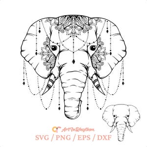 Elefante Svg, Elefante Mandala Svg, Elefante Svg Arquivo, Mandala Svg, Elefante Arquivo De Corte, Elefante Clipart, Mandala Clipart, Animal Svg
