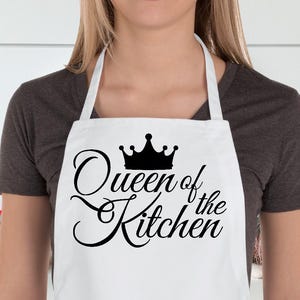 Kitchen Svg, Queen of the kitchen Svg, Cooking Apron Svg, Queen Svg, Crown Svg, Mama's Kitchen Svg, Mama Svg, Apron Svg, Kitchen Decor Svg