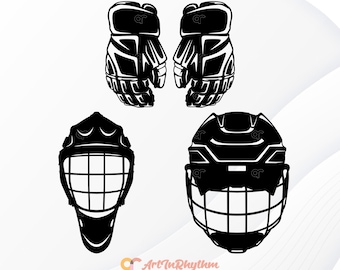 Helmet Svg, Goalie Mask Svg, Hockey Helmet Svg, Hockey Svg, Ice Hockey Svg, Hockey Gear Svg, Hockey Cliparts, Sports Svg, Goalie Helmet Svg