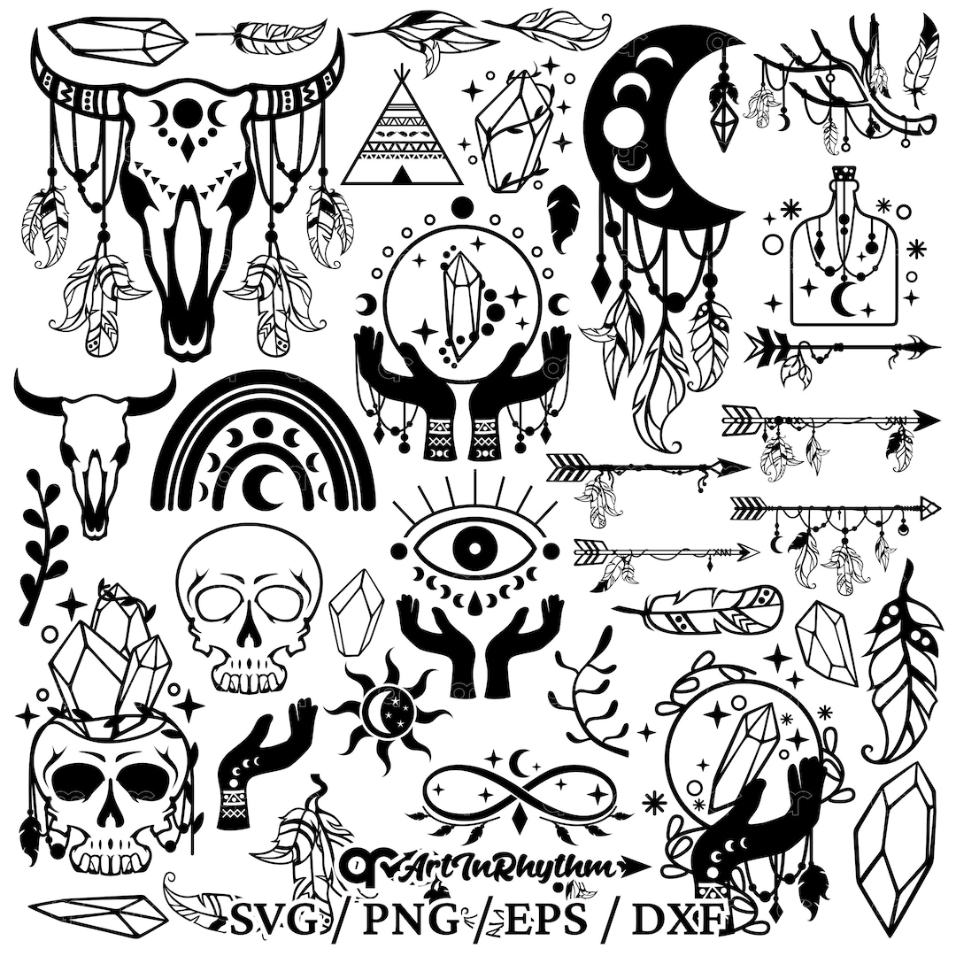 Boho Svg Celestial Boho Svg Magical Boho Svg Boho Svg Files 