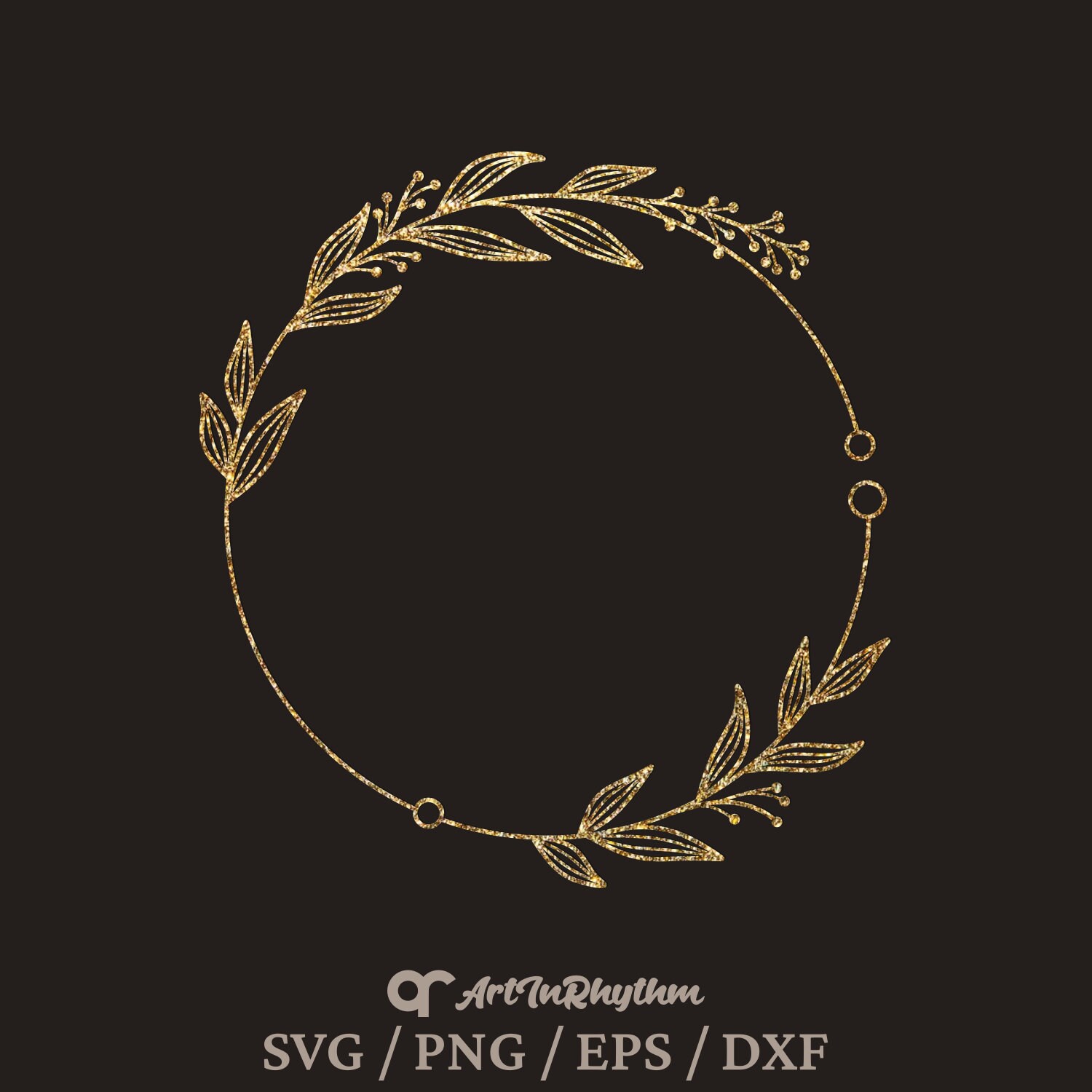 Floral Wreath Svg Floral Circle Frame Svg Circle Monogram Svg Flower ...