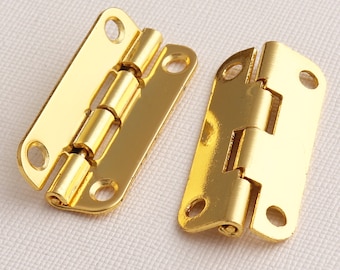 A brass vintage butt hinge table hinge box chest door P36