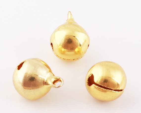 DOTS Golden Solid Brass Sleigh Bells Cat Bell Craft DIY Projects