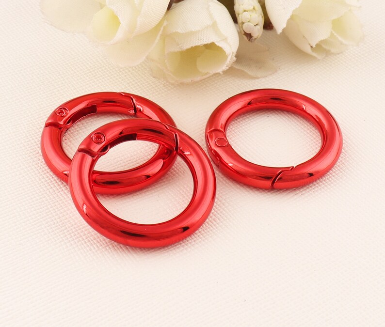 Spring clasp Red clasp ring Round ring Purse ring 19mm Spring clasp Red clasp ring Round ring Purse ring 19mm