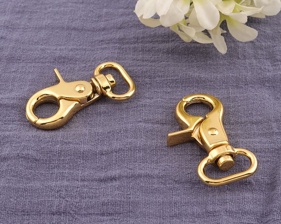 Lot de 8 mousquetons en métal pour porte-clés, fermoir mousqueton