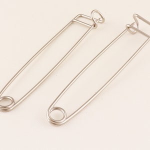 Metal Pins, Decorative pins,Brooch Pins, Knitting pin, Safety Pins, Push pins, Clothing pins,Locking Stitch Markers--100mmx20mm**12pcs