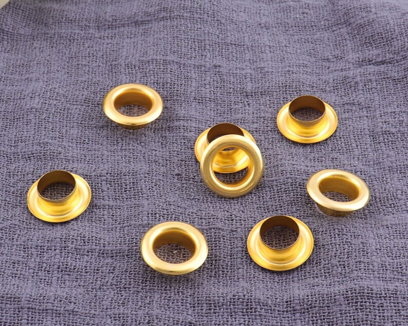 100set Gold Eyelets Grommets With WashersBig Round Etsy