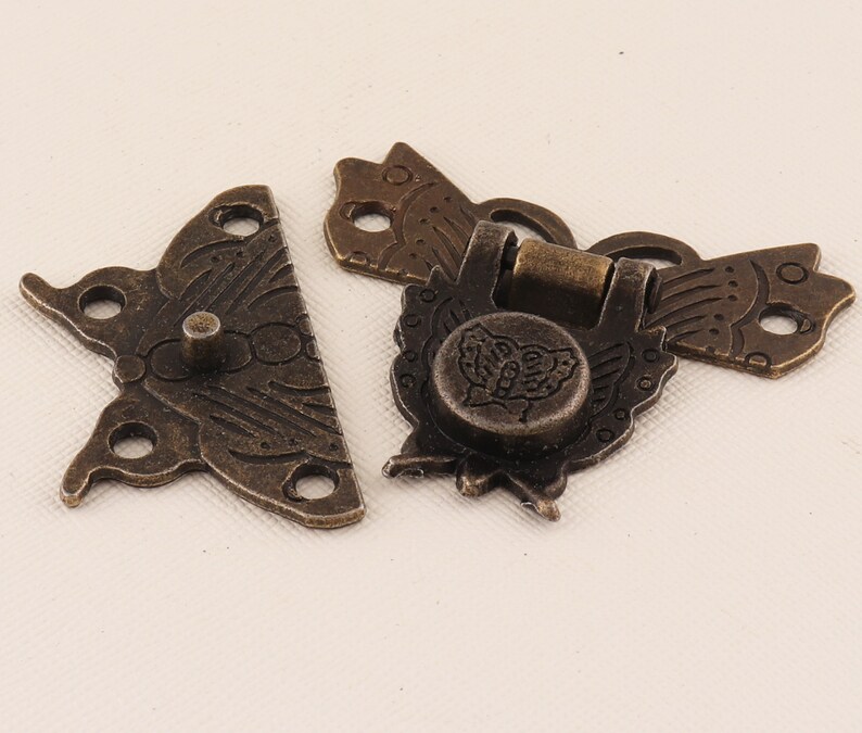 Jewelry Wooden Box Lock Catch Latchesantique Bronze Vintage Etsy