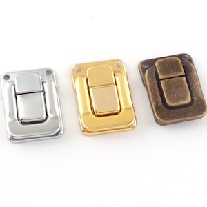 Box Catch - Silver/Gold/Bronze Metal Hasp Box Lock Latch Suitcase Buckle Clasp,Toggle Case Catch Latch,Trunk Latch,Metal buckles-40mm*4set
