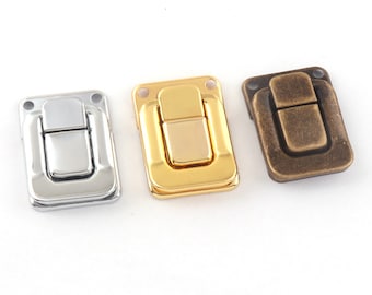 Box Catch - Silver/Gold/Bronze Metal Hasp Box Lock Latch Suitcase Buckle Clasp,Toggle Case Catch Latch,Trunk Latch,Metal buckles-40mm*4set