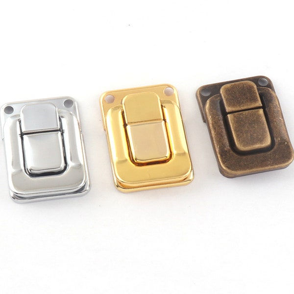 Box Catch - Silver/Gold/Bronze Metal Hasp Box Lock Latch Suitcase Buckle Clasp,Toggle Case Catch Latch,Trunk Latch,Metal buckles-40mm*4set