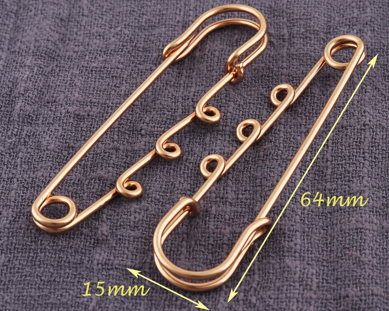 6pcs 64mm Saftey Pin,brooch Pin,light Gold Pin,safety Pin,locking