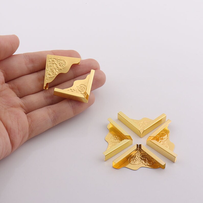12PCS 35mm Box corners Gold photo frame corner Jewelry box Etsy