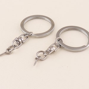 Keychain Rings Jewelry With Chain And Screw Eye Pins Bulk For Crafts DIY  Silver Keyring Making Accessories301s From Kiki2, $7.07