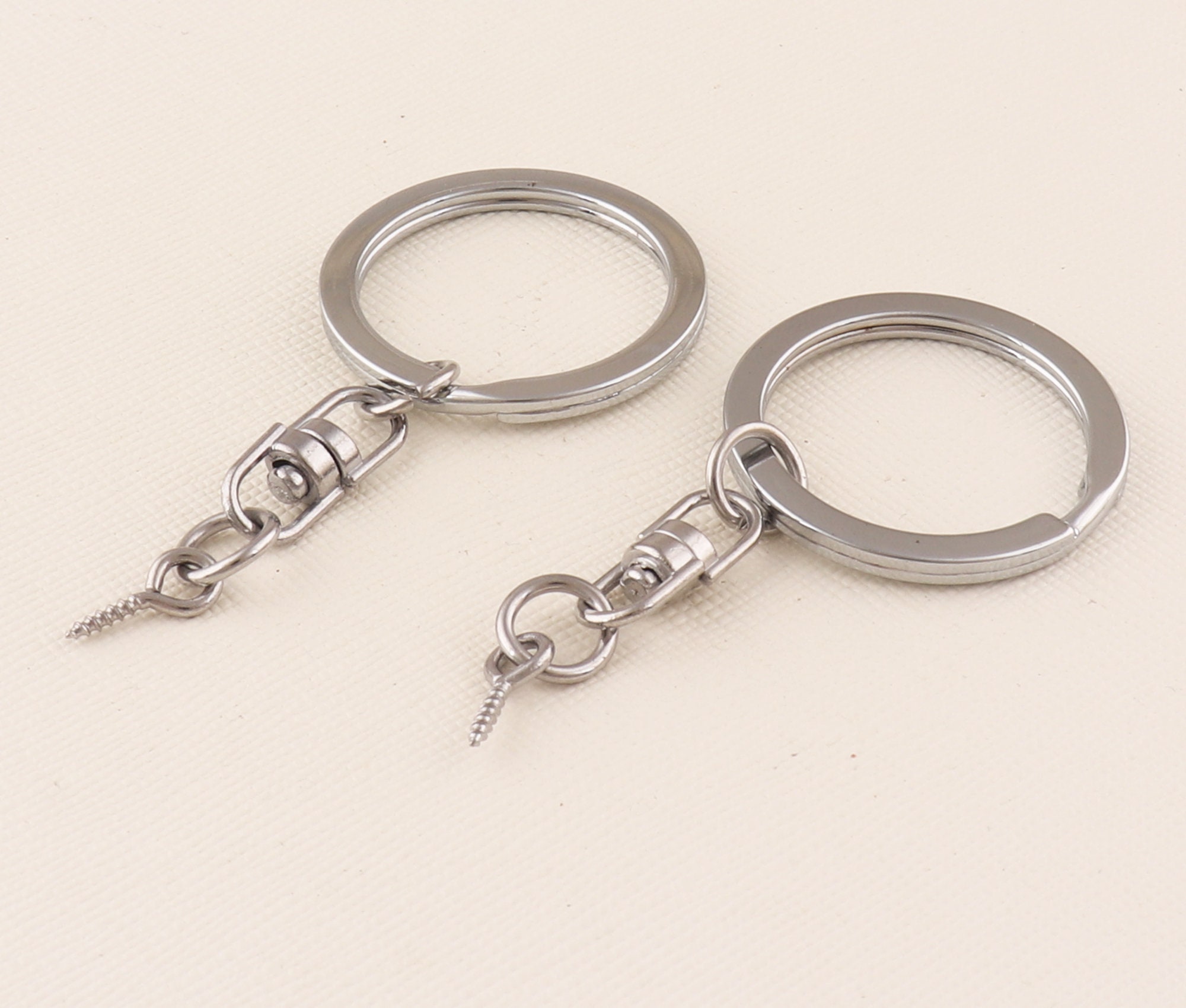 100pcs Metal Keyrings With Chain and Jump Rings in Bulk, Bulk Keychains ,  Supplies, Key Chain Making, Split Keyring 