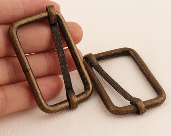 Suspender buckle, Buckle slider, Wedding buckle,Antique bronze Adjustable buck,Ribbon buckle,Metal buckle-48mmx40mm*4pcs