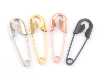 Large Safety Pins,Silver/Gold/Rose Gold/Black Jumbo Kilt Pins,Safety Pins,Decorative pins for clothing-100mm(10cm)