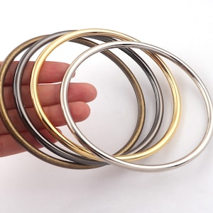 O Ring Bag Handles Silver/Gold/Gunmetal/Bronze Large O Ring Buckles O Handle Purse Handle Handbag Hardware Alloy Rings Seamless 90mm(inner)
